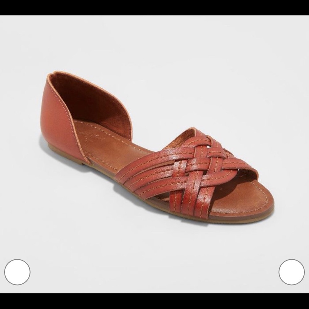 Boho open toe flats